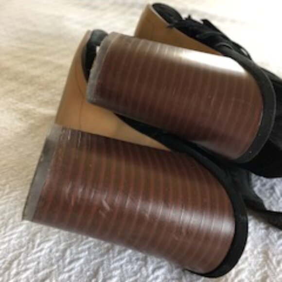 Sam Edelman Elaine - black suede fringed sandals - size 8.5 - Picture 8 of 9